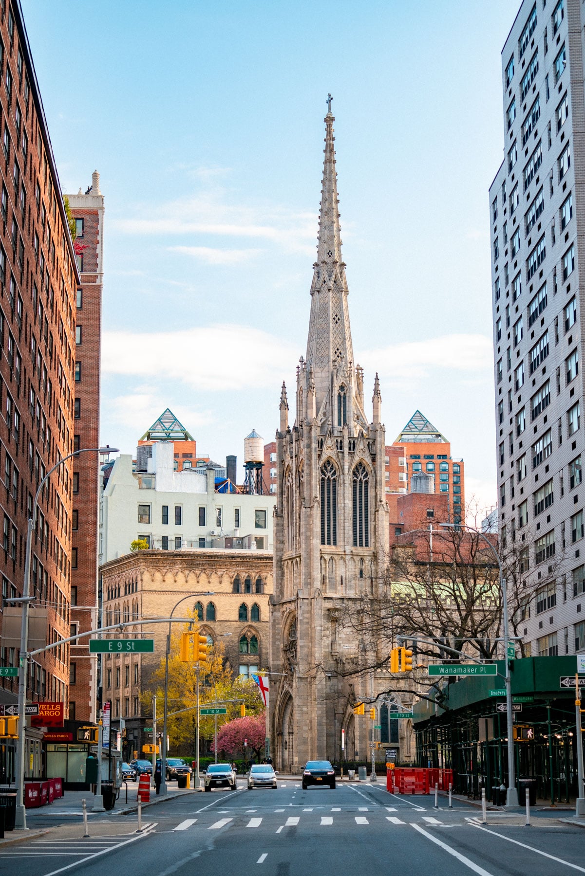 exterior of Grace Church in New York, most beautiful churches in New York City 