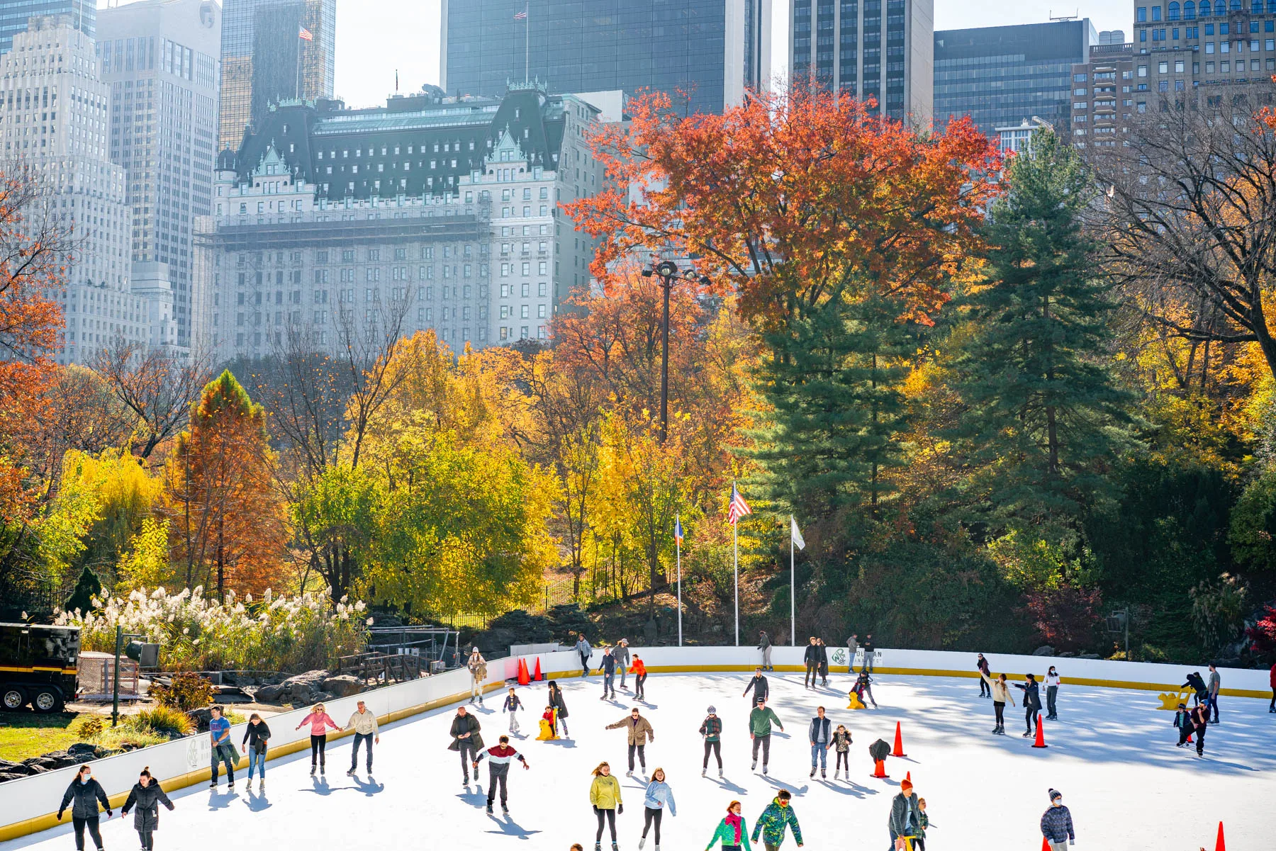 Ice skating in Central Park at Wollman Rink
