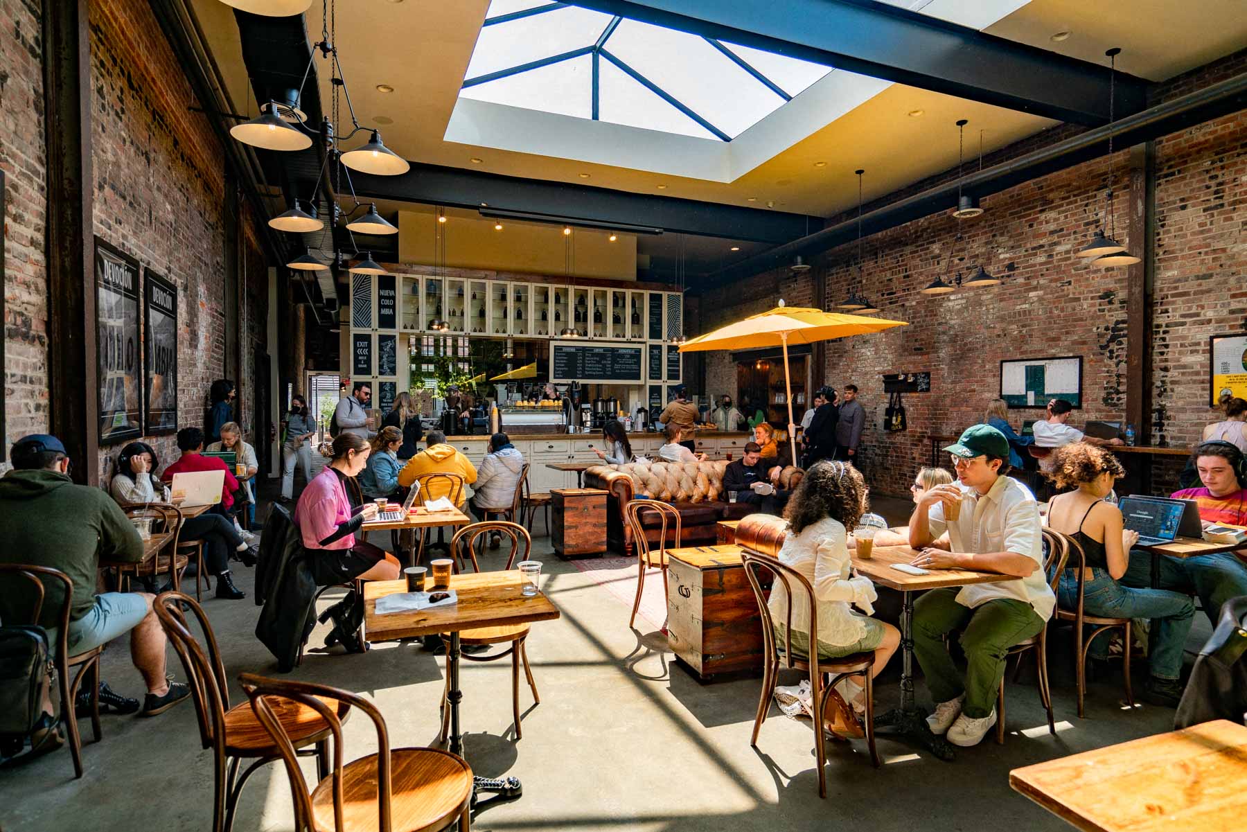Best coffee shops Brooklyn, Devocion  remote cafe NYC