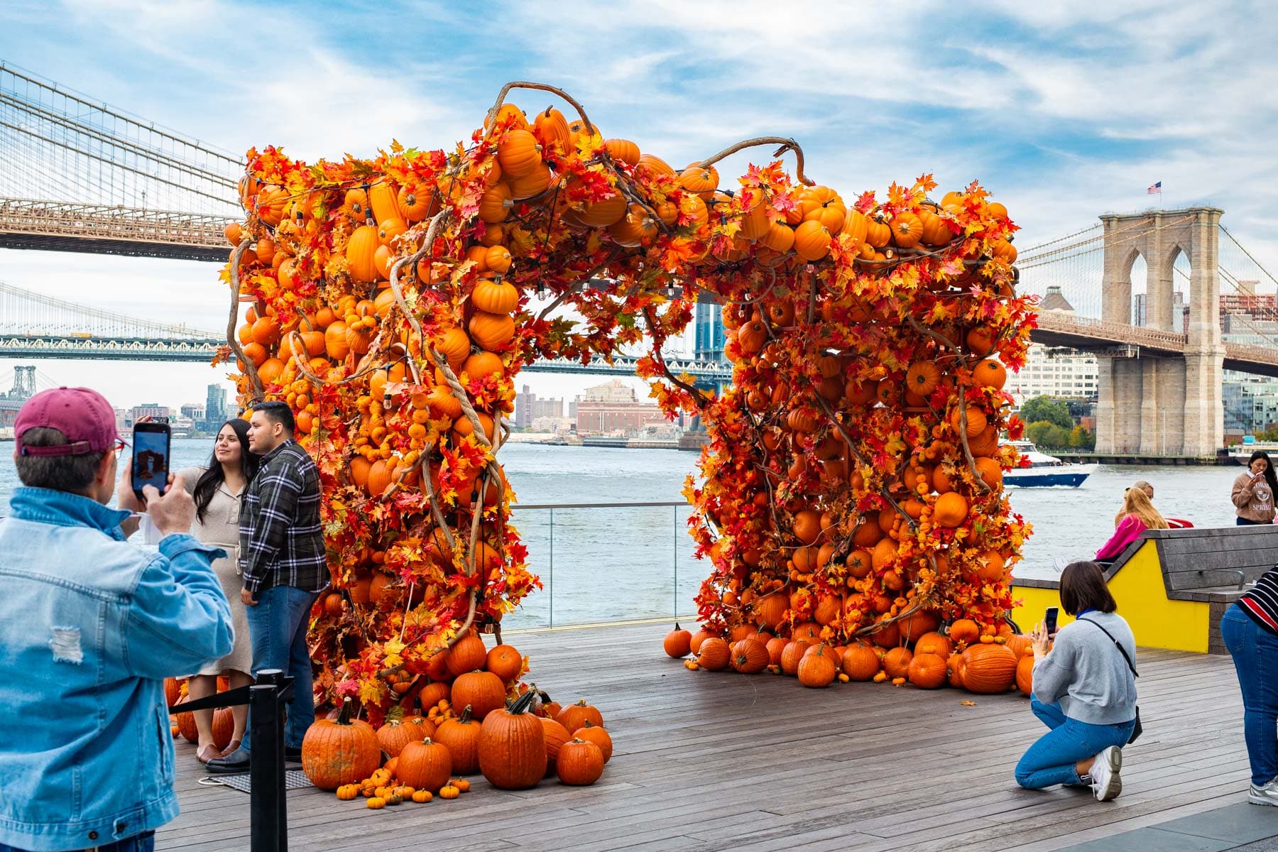 Pumpkin Arch Pier 17, best things to do in New York City in the fall