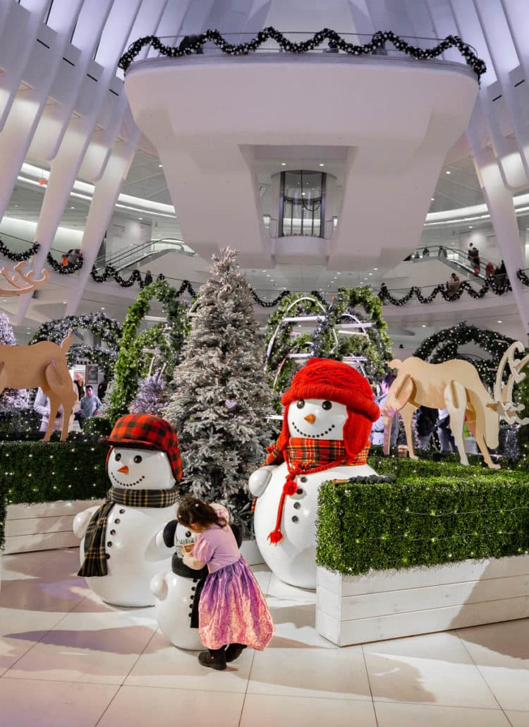 Oculus Mall Christmas Decorations NYC