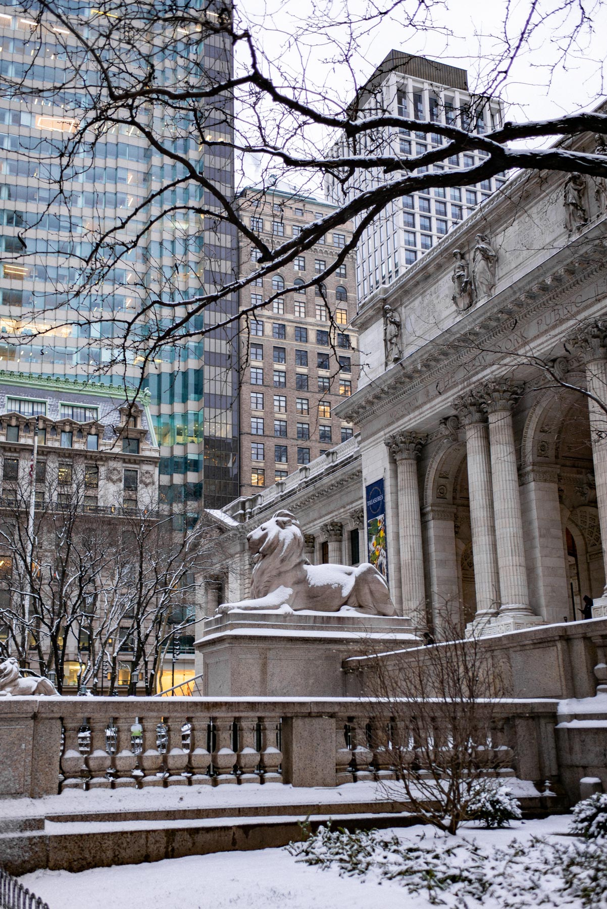 The New York Public Library in the snow
best free museums in New York City