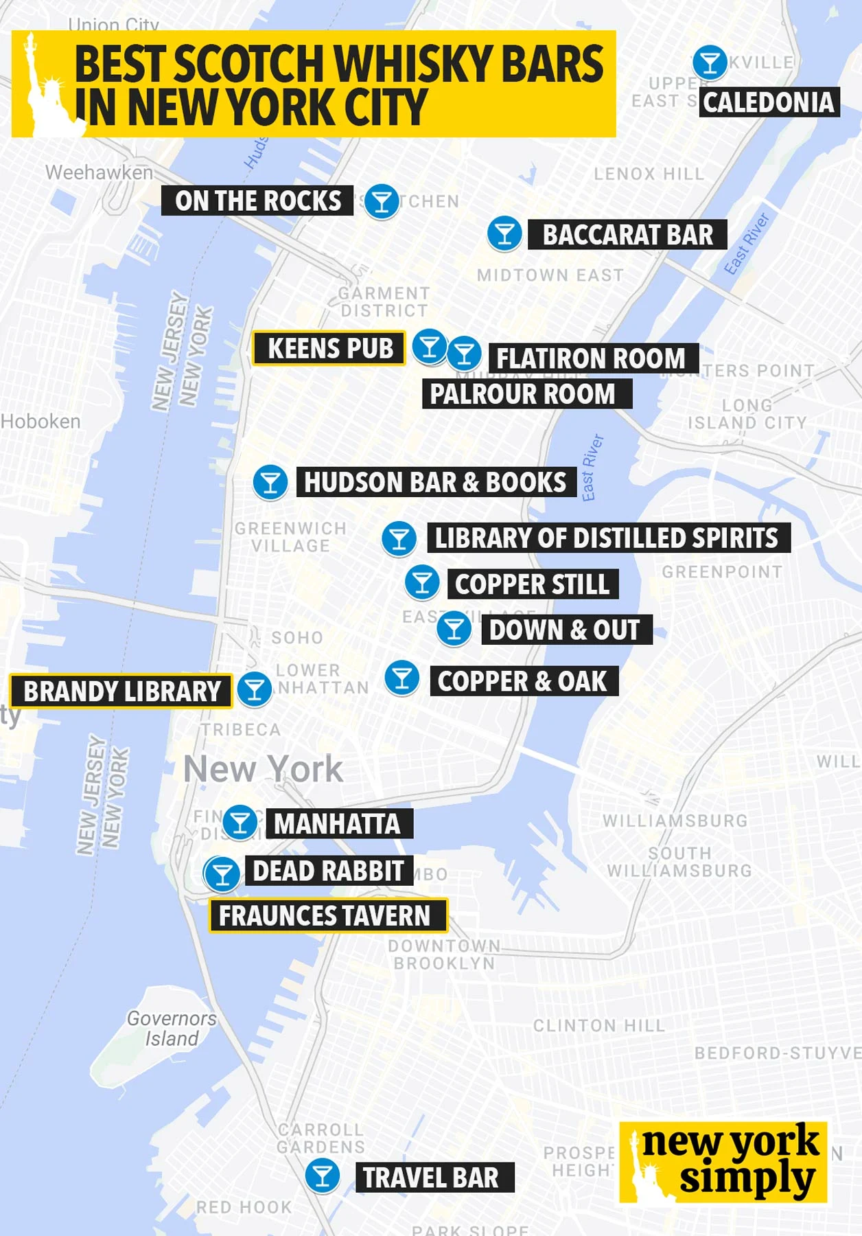 best scotch whisky bars in new york city map