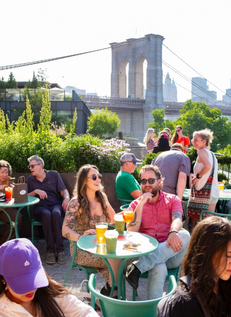 Time Out Market Rooftop Bar happy hour, best bars DUMBO