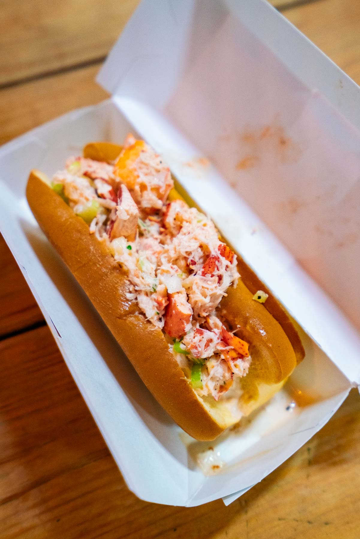 A Lobster roll from the Lobster Place, one of the best restaurants at the Chelsea Market