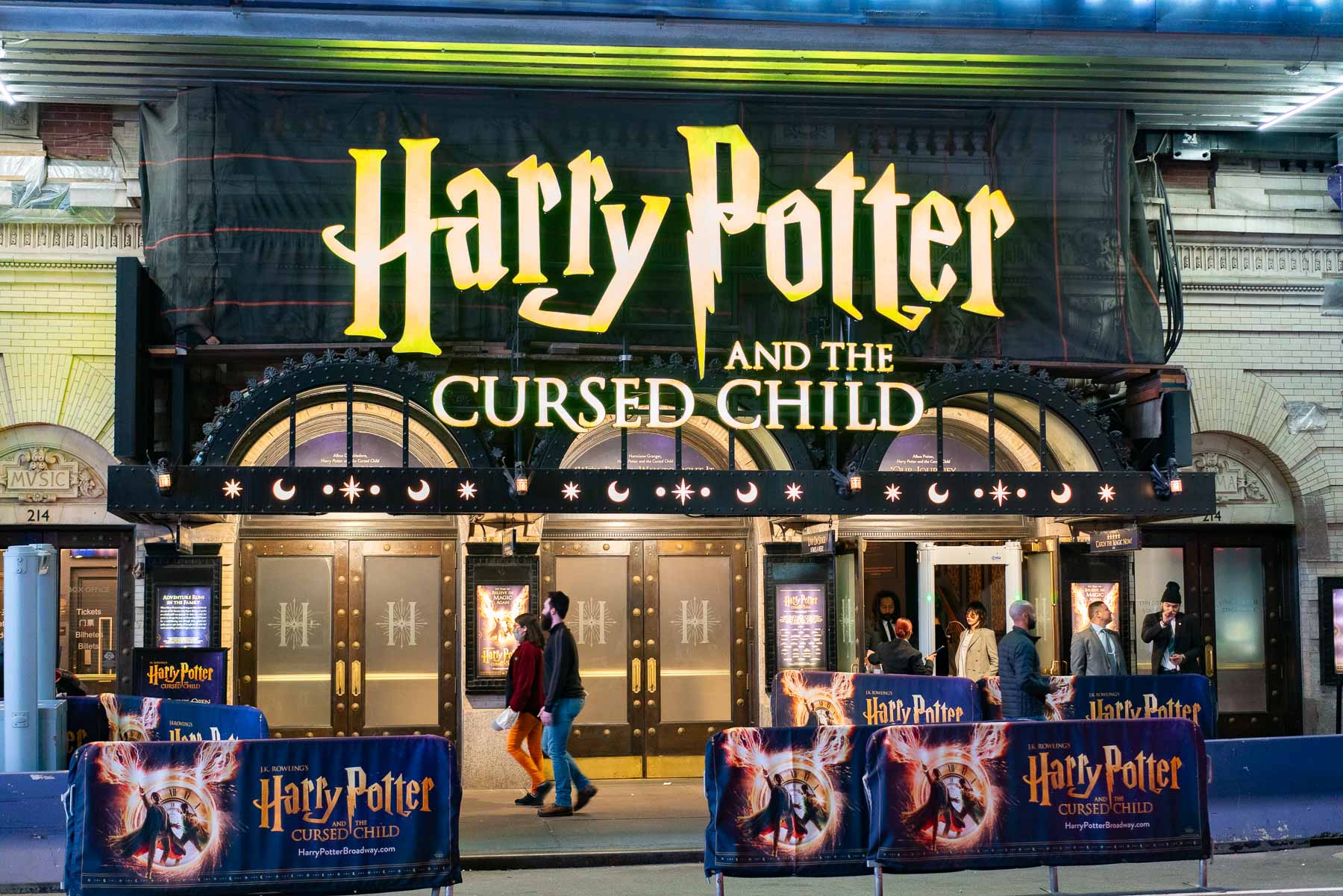 Exterior of Harry Potter & The Cursed Child in Times Square, Best Broadway Shows for Kids